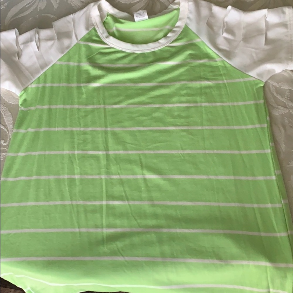 7th Ray Striped shirt with ripped sleeves